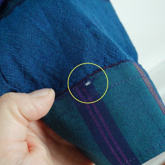 Pendleton Large Button Down Shirt USA Wool Stripe Blue 90s Normcore Dad Heritage - Picture 4 of 6